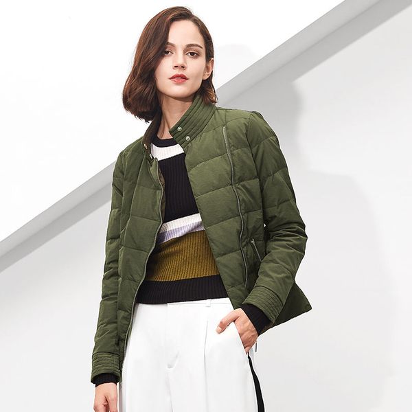 

women's down & parkas fashion women zipper motorcycle jakcet short 90% white duck coat light warm jacket winter drop, Black