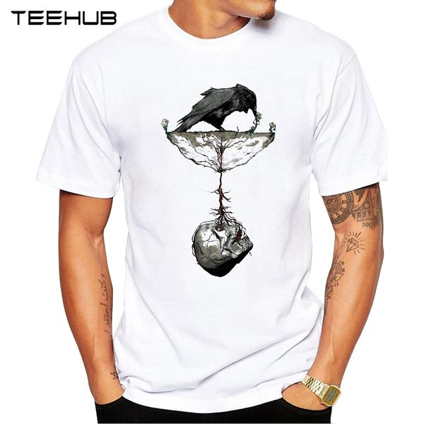 

new arrivals 2019 teehub cool men's fashion death life design t-shirt short sleeve o-neck hipster tee