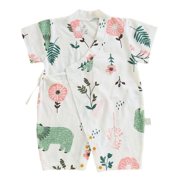 

2020 summer new childrens cotton breathable hanfu long-sleeved butterfly clothes baby gown crawling clothes one-piece romper, Blue
