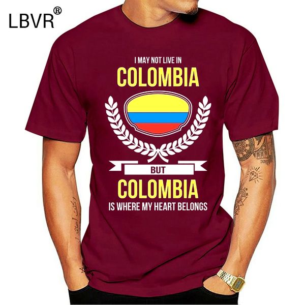 

colombia t-shirt my heart belongs to colombia country love tee 018 fashion slim t-shirts t shirt men tee shirts