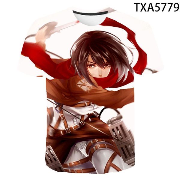 

new attack on titan 3d comfortable trend high-quality 3d print shirts harajuku hentai comics men clothing