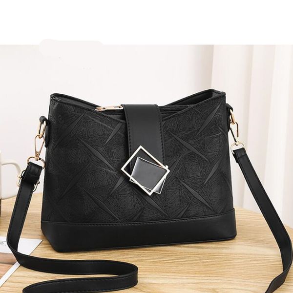 

quality 2020 embossing pu leather female bucket handbags shoulder crossbody bag lady's brand designer handbags women's bag