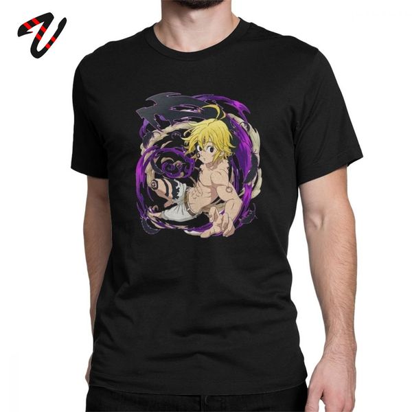 

мужские футболки рубашки 90s семь смертных грехов tshirt удивительные короткие рукава тис мелиодас ап фелек рождественский подарок одежда pu