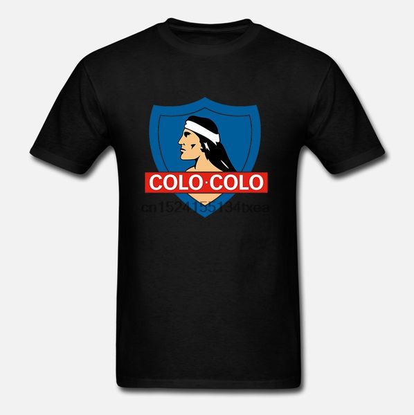 

mens colo colo chile t shirt summer fashion t-shirt camiseta football futbol soccer blanco y negro