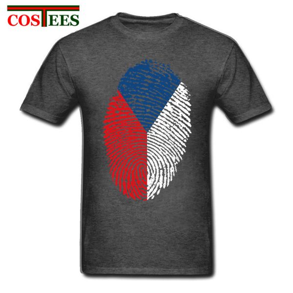 

basic style short sleeve nature cotton czech republic flag fingerprint t shirt men fashion tee shirt boys fashion simple t shirt