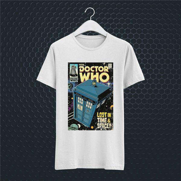 

dr who vintage poster retro series tv white tee t-shirt vv114 for youth middle-age the old tee shirt