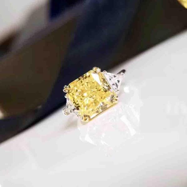 

luxurious quality s925 pure silver ring and platinum filled with yellow diamond for women wedding jewelry ps5550