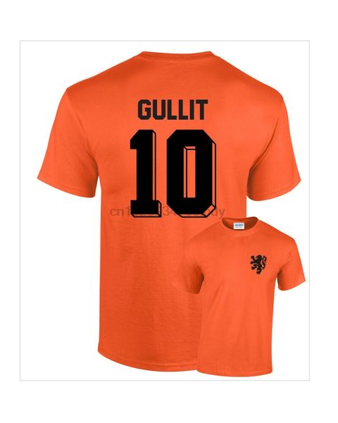 

ruud gullit holland netherlands no 10 mens retro football t-shirt