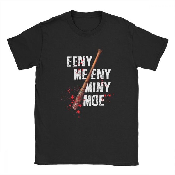 

миднайт стар смешной eeny meeny miny его t-shirt men crewneck чистая хлопок футболка the walking dead negan с коротким рукавом плюс размером