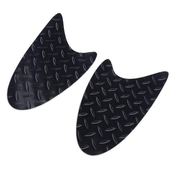 

2x rubber tank traction gas pad fuel side knee grip protector decal black for suzuki gsxr1300