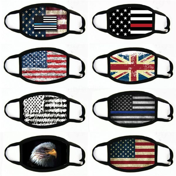 

maskamerican flag letter printed 2020 facail cartoon black cotton resuable mouth cover ffa4328#205