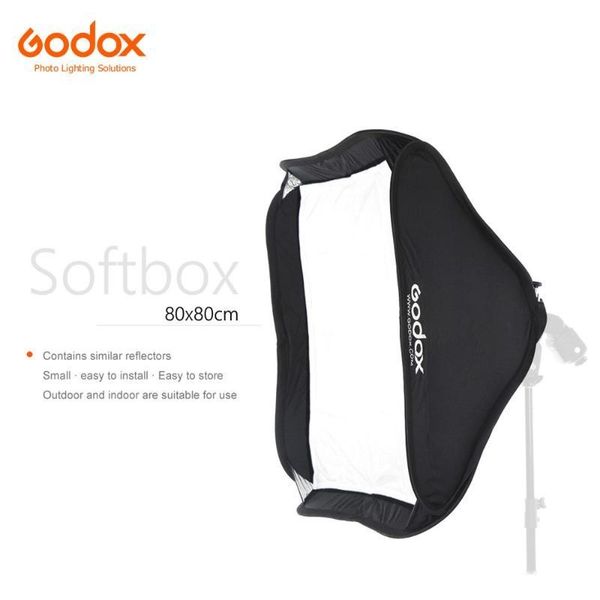 

godox softbox 80x80 cm diffuser reflector for speedlite flash light professional p studio camera flash fit bowens elinchrom