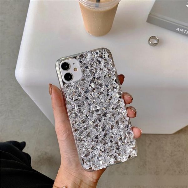 

phone case for apple iphone 6 6s 7 8 11 pro x xr xs max cases soft tpu diamond clear crystal cover