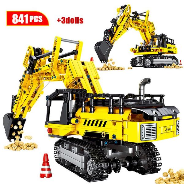 

crane diy bulldozer engineering blocks building car technic boys bricks toys children for construction city truck qylchs mywjqq