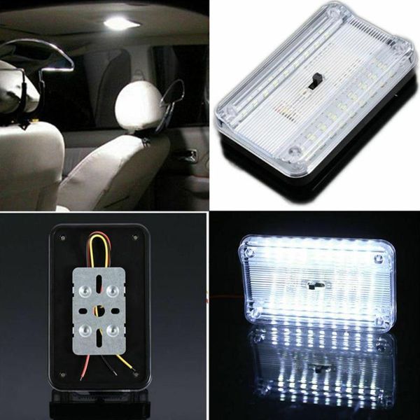 

2pcs 12v 36led car interior light strip bar lamp van bus caravan on/off switch ceiling light for rv camper boat indoor ceilight
