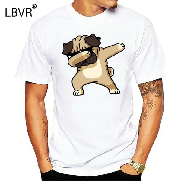 

dabbing pug funny shirt dab hip hop dog kids--t-shirt
