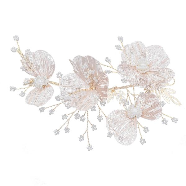 

wedding bride dish hair accessories gold handmade flower hair band, Golden;silver