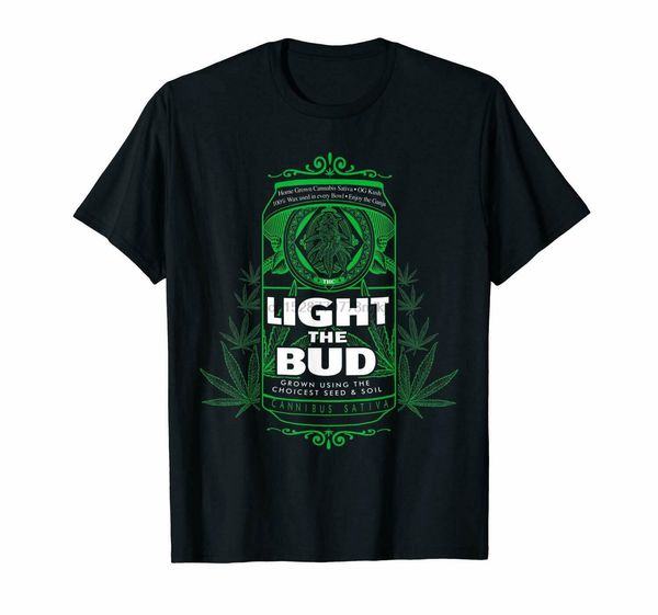 

light the bud hemp seed soil get high black t-shirt
