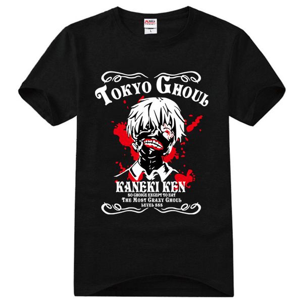 

2019 fashion anime tokyo ghoul kaneki ken cotton t-shirt cosplay tee shirts lover blouse tee