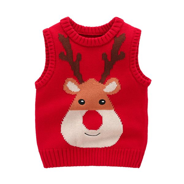 

baby sweaters knitted newborn girl boy christmas pullovers jumpers autumn casual sleeveless infant knitwear toddler clothes, Blue