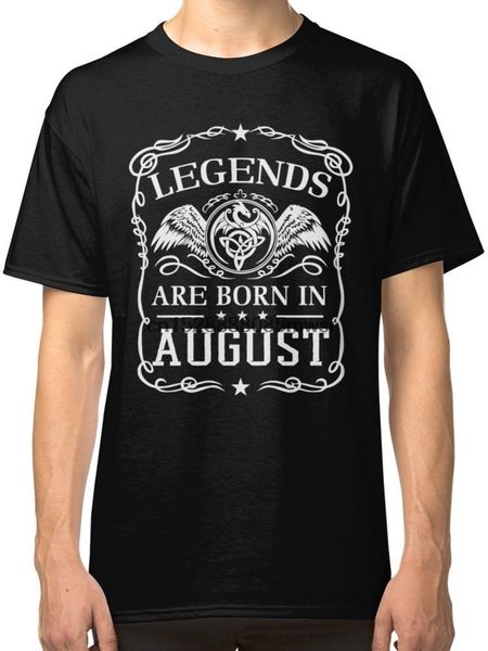 

2020 men fashion summer short sleeves cotton t-shirt legends are born in august men black t shirts