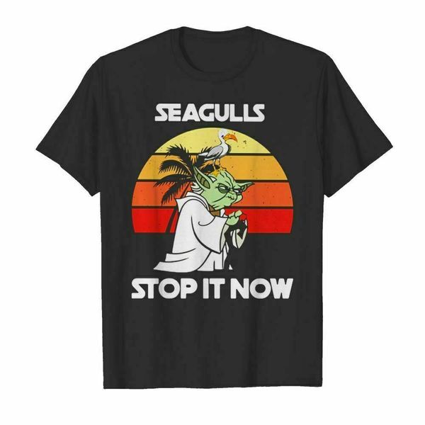 

yoda seagulls sit now vintage shirt black man t-shirt