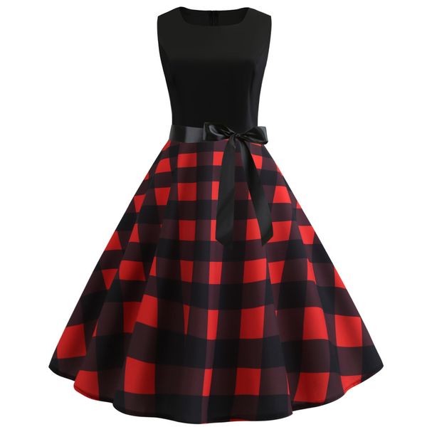 

women dresses casual plaid dresses women's sleeveless cocktail floral printed party summer wedding dress yji908, Black;gray