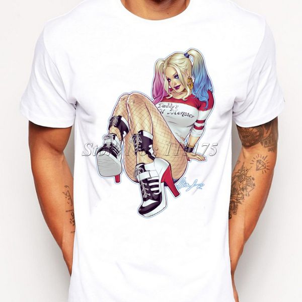 

2019 quinn printed t-shirt for men boy novelty men's popular t shirt fashion tees