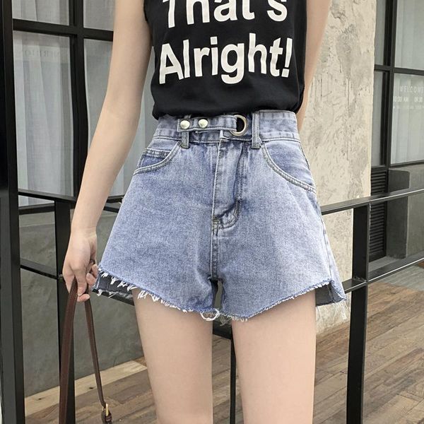 

irregular tassel denim shorts women high waist slim solid female black jean shorts 2020 summer fashion casual ladies shorts, White;black