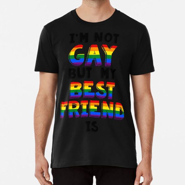 i'm not gay but my friend is t shirt gay pride rainbow text funny frie...