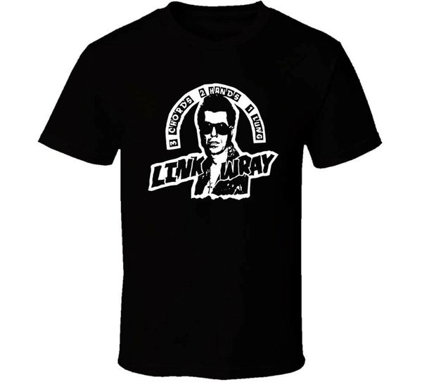

link wray rumble logo shirt black white tshirt men's customize tee shirt