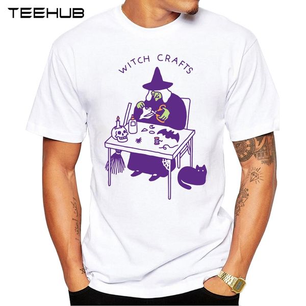 

новые поступления 2019 teehub прохладный мужская мода witch crafts дизайн футболки с коротким рукавом o-образным вырезом топы hipster tee