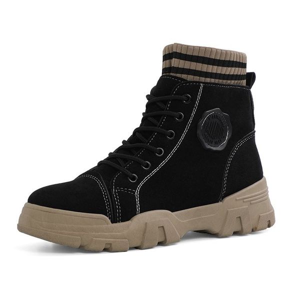 

boots socks womens winter ankle boots cotton padded warm casual shoes woman lace up combat female snow shoes, Black