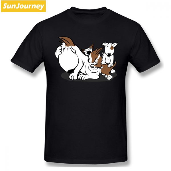 

bull terrier puppies dog men t shirt hipster streetwear 4xl 5xl 6xl cotton short sleeve men's clothes