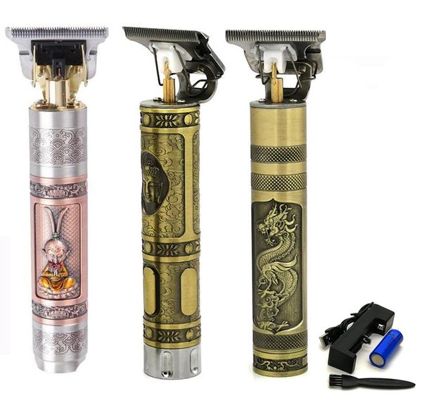 

t9 electric clippers small copper tube hair trimmer 1200mah/2000mah battery type men's razor professional beard trimmer