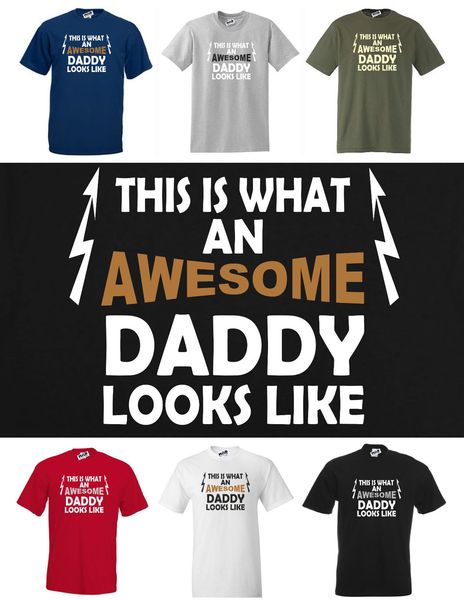 

2019 new summer cool tee shirt this is what an awesome daddy looks like, funny t-shirt, small to 3xl cotton t-shirt