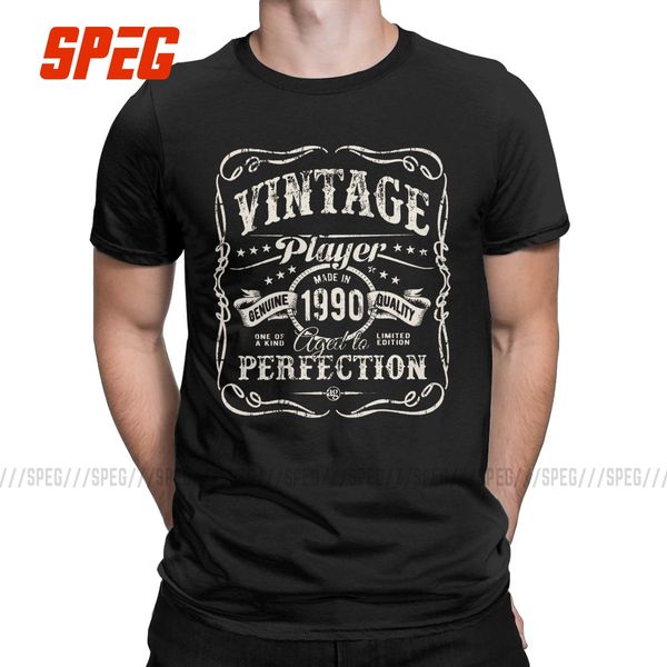 

мужская vintage made in 1990 тенниска 30 поименное старый 30-й день рождения подарок хлопковая одежда vintage с коротким рукавом o шея tee в
