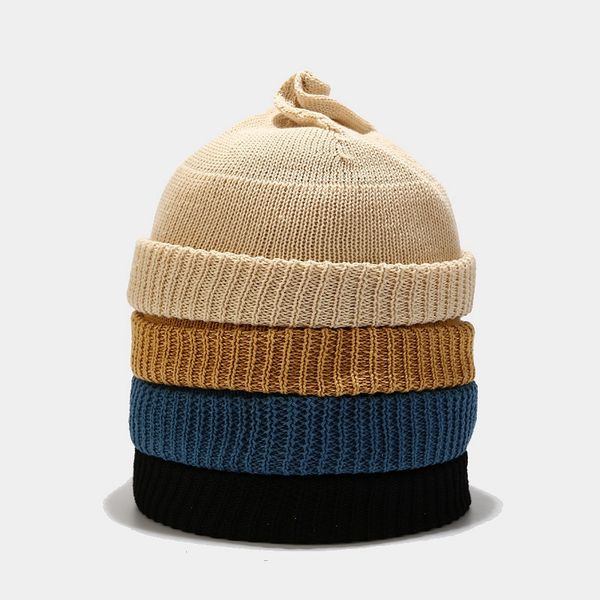 

beanie/skull caps oloey autumn basic sweety knitted women' hats fashion soft ruched warm wool cap streetwear high elasticity winter 202, Blue;gray