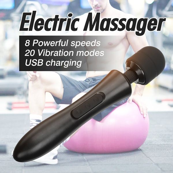 

8 speed 20 mode electric vibration percussion usb vibration rechargeable neck muscle body beauty women magic wand massager