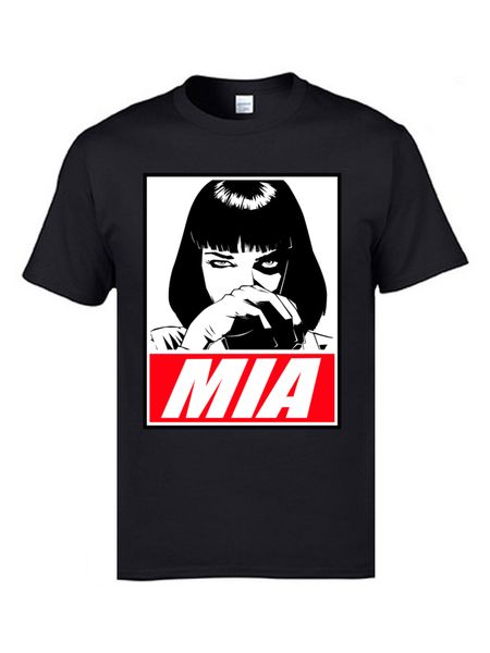 

pulp fiction mia wallace printed t shirts character graphic man tshirts basic tees 100% cotton short sleeve casual tees