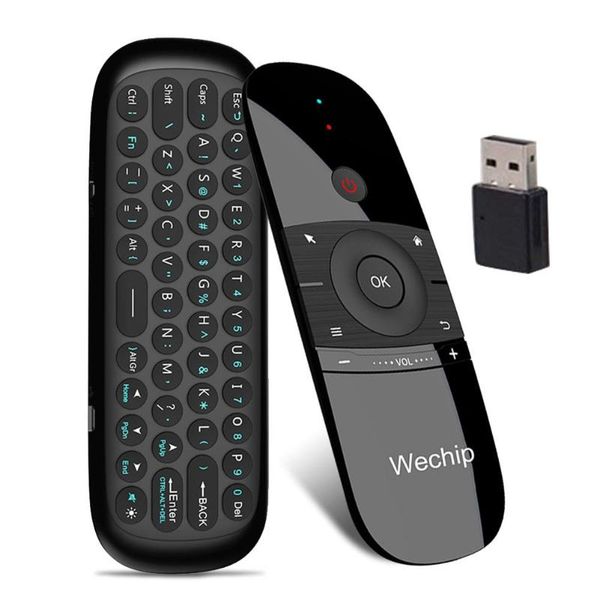 

w1 2.4g wireless keyboard air mouse smart remote control for android tv box pc