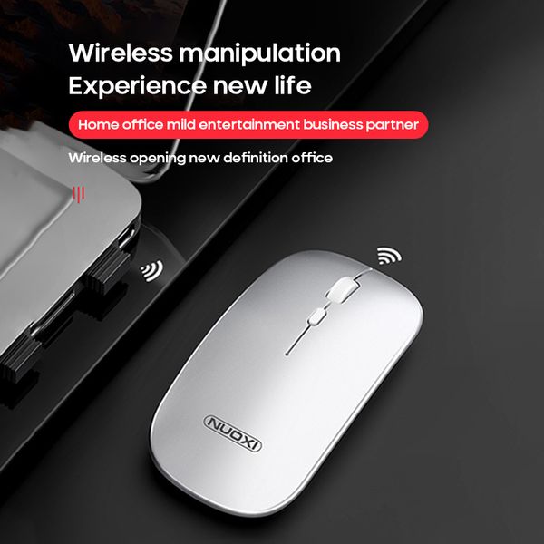 

portable wireless mouse computer bluetooth mouse silent pc rechargeable ergonomic 2.4gh usb optical for laptop