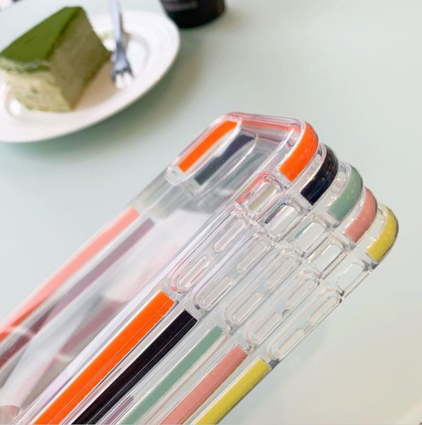 

200pcs shockproof candy color clear phone case for iphone 11 pro max 7 8 plus x xr xs max transparent tpu silicone back cover