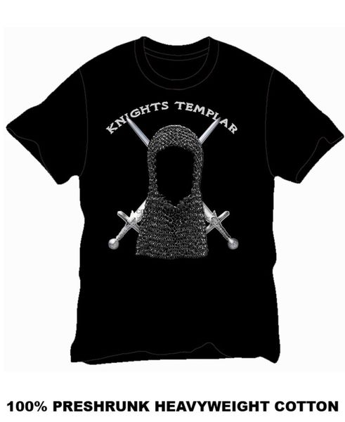 

knights templar vintage retro biker t shirt