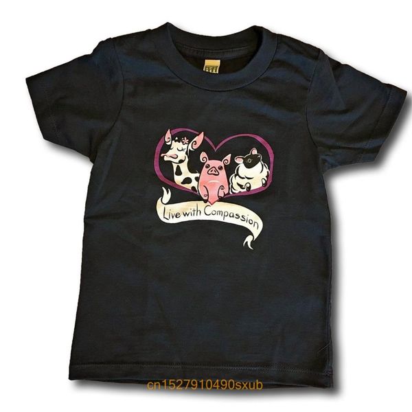

fun design custom print short sleeve t-shirt live with compassion t-shirt