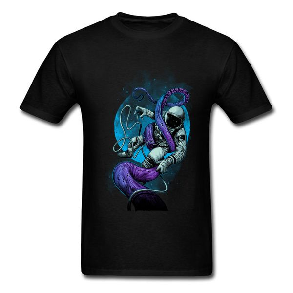 

ocs attack t-shirt men black t shirt space astronaut tshirt printed sweatshirts mother day cotton clothes geek black tee