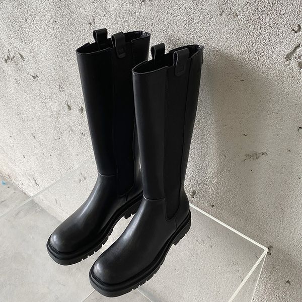 

med heel boots boots-women women shoes autumn luxury designer zipper booties ladies winter footwear thigh high heels high, Black