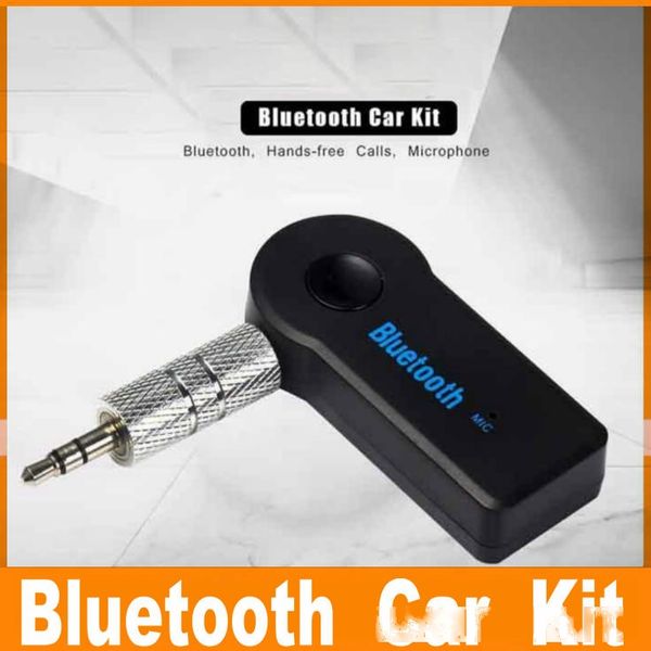

universal 3.5mm bluetooth car kit a2dp wireless aux audio music receiver adapter handswith mic for phone mp3 retail box om-cd5