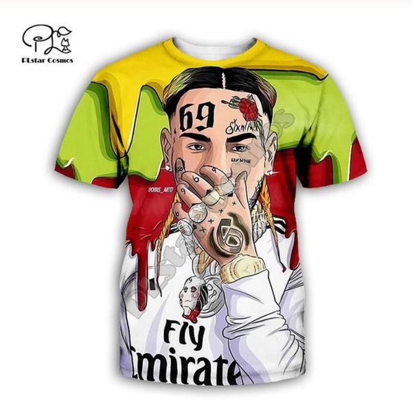 

rapper 69 6ix9ine tekashi69 summer 3d print shirts humor anime plus size men clothing