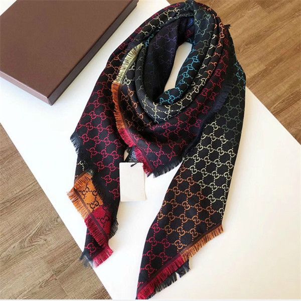 

Designer Cashmere Shawl Rainbow Silk Cashmere Scarf For Women High Quality Girls Autumn Winter Brand Scarfs Scarves Pashminas Infinity Scarf